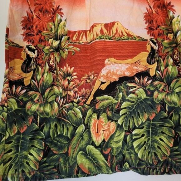 American Vintage Orange Tropical Print Mini Dress - Picture 4 of 10